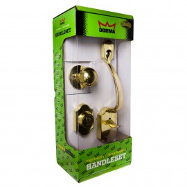 Dorma Throw Deadbolt Heavy Duty Handleset Mortise Lock DH3 Imperial finishes US3 Polished Brass